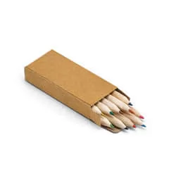 Caixa de cartão com 10 mini lápis de cor Personalizada
