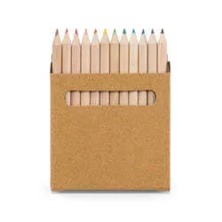 Caixa de cartão com 12 mini lápis de cor Personalizada